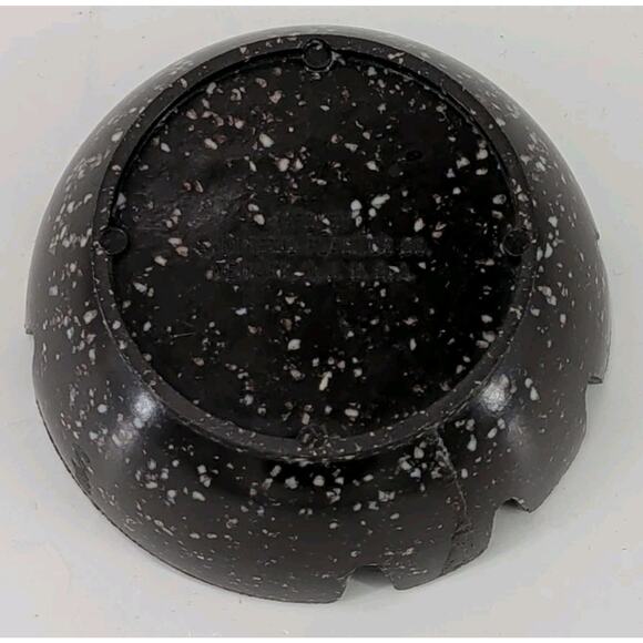 MCM Vintage Brown Speckled 8 Slot 4” Plastic Ashtray Synthetic Plastics Co., NJ - Picture 6 of 8